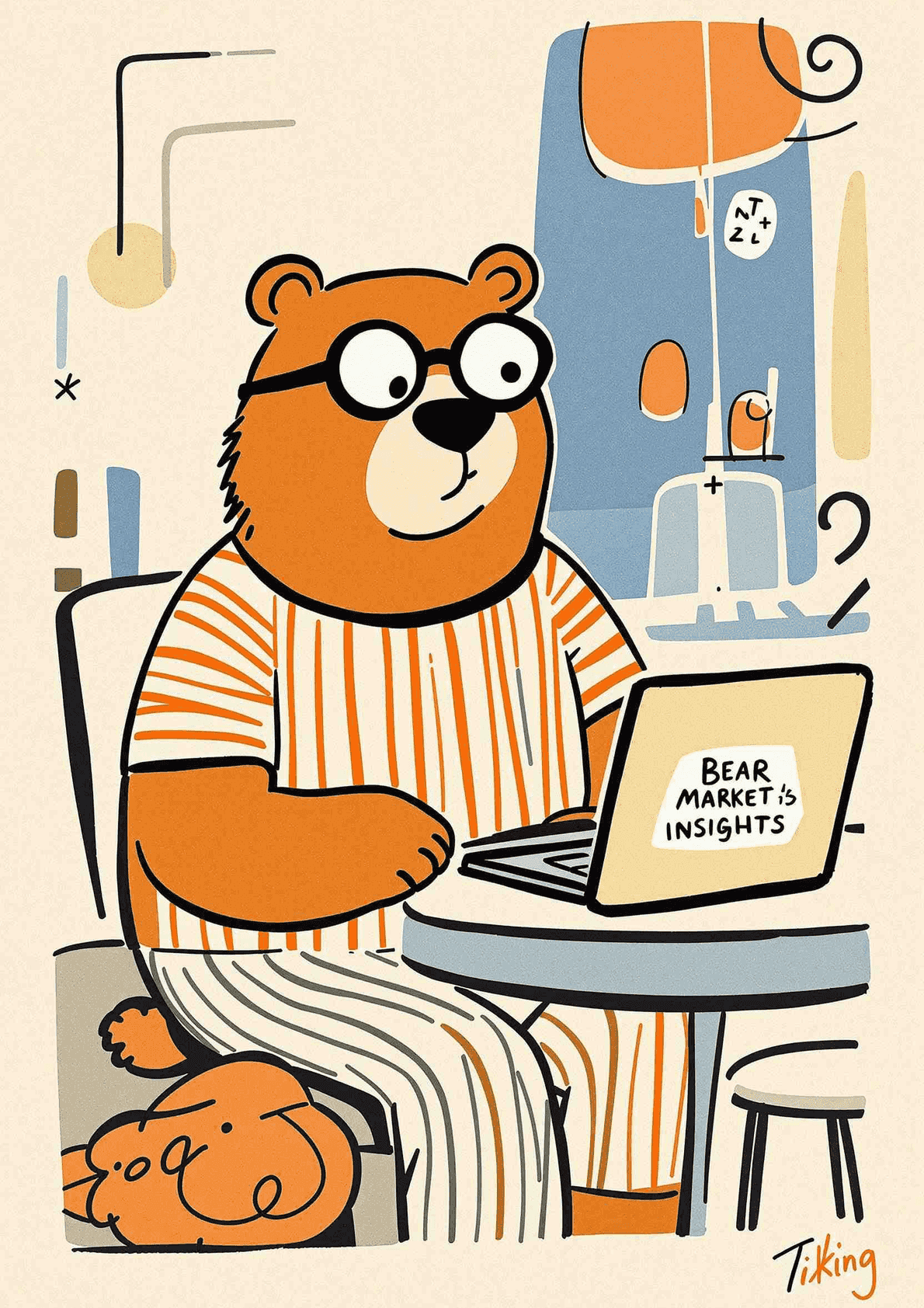 Bear-y Funny Business — art print