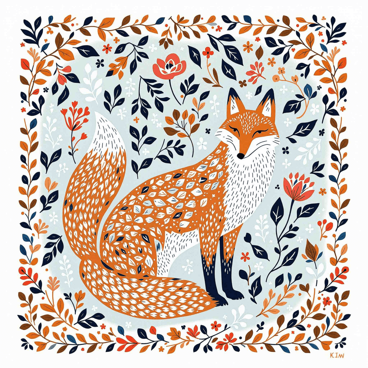 Folklore Fox Reverie — art print