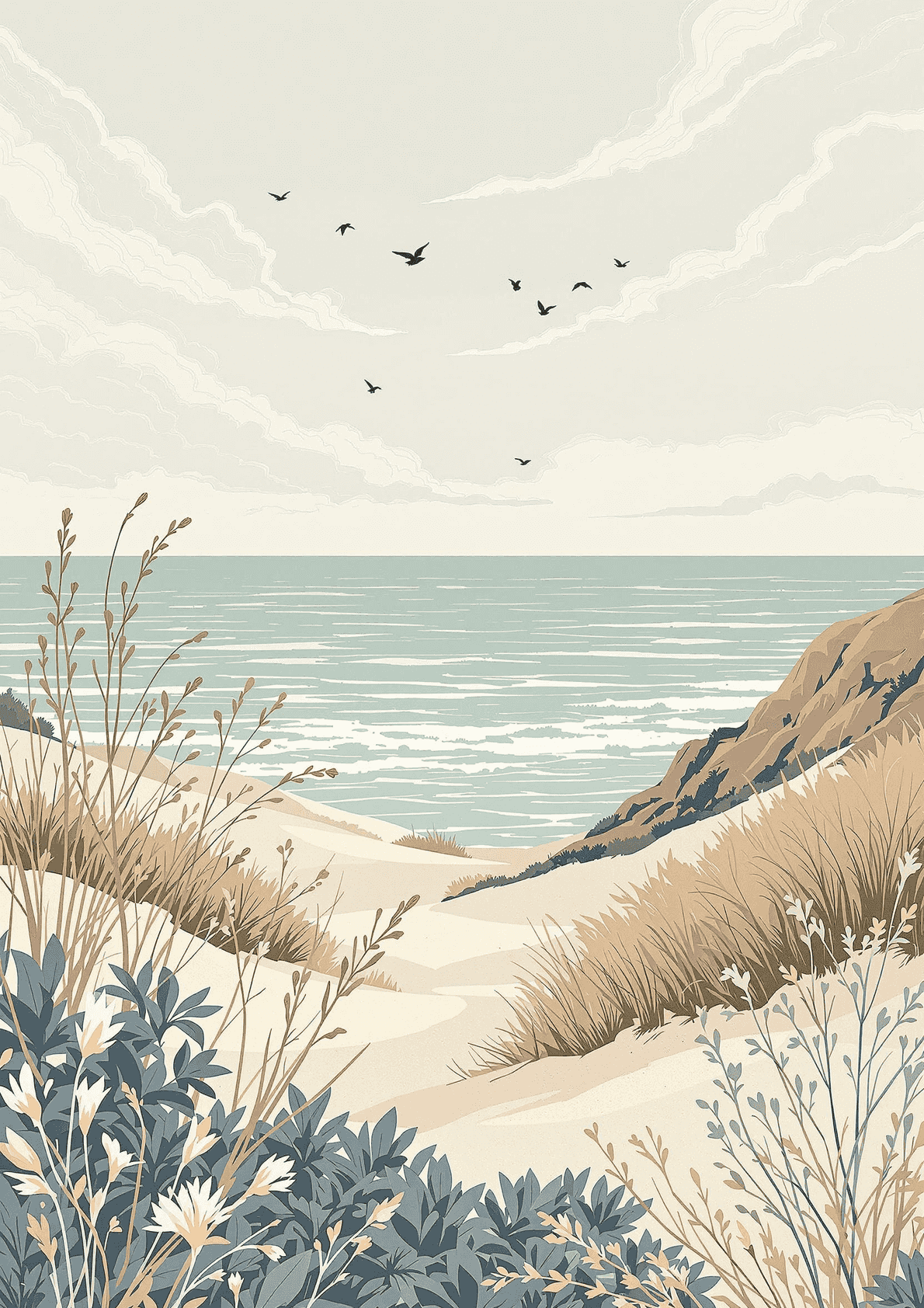 Coastal Serenade — art print