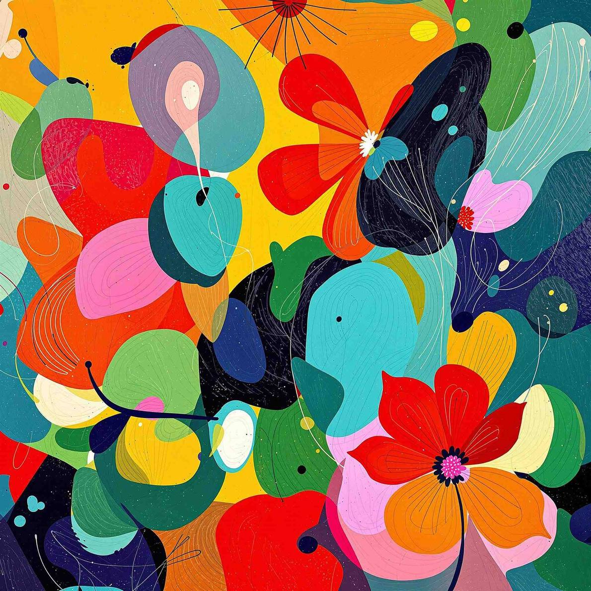 Joyful Whirl of Nature — art print