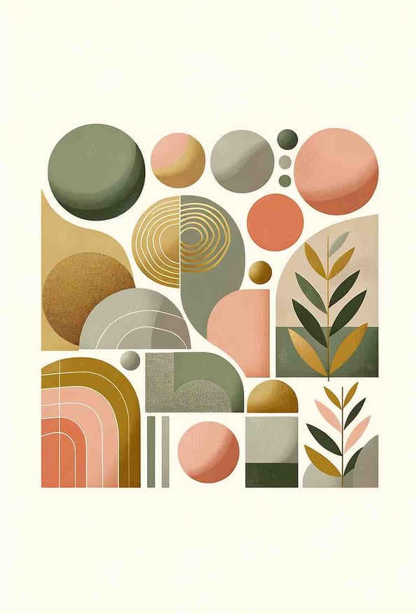 Mid-Century Modern Harmony — art print