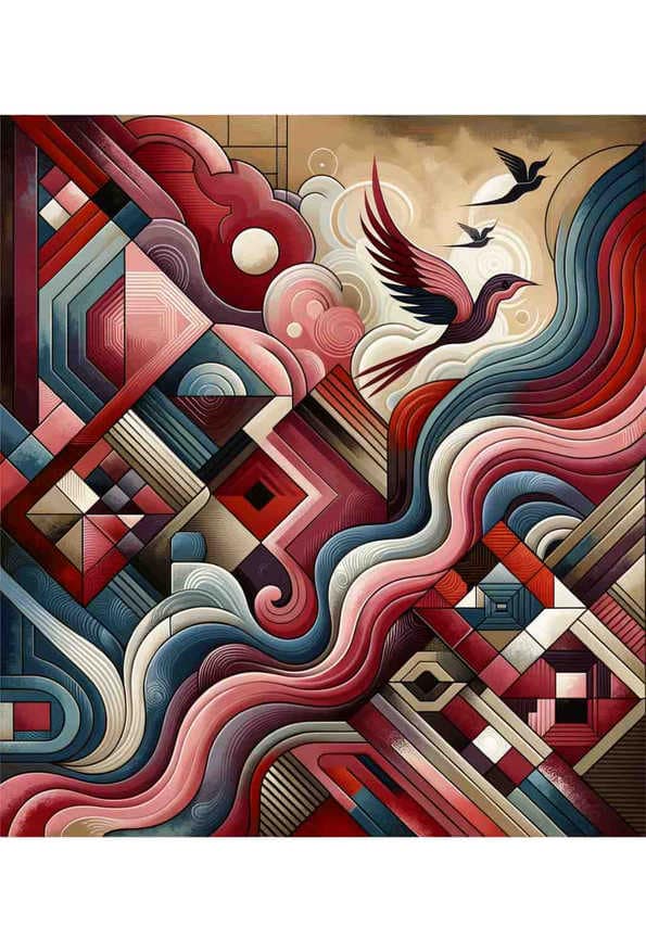 Sunset Serenade in Abstract — art print