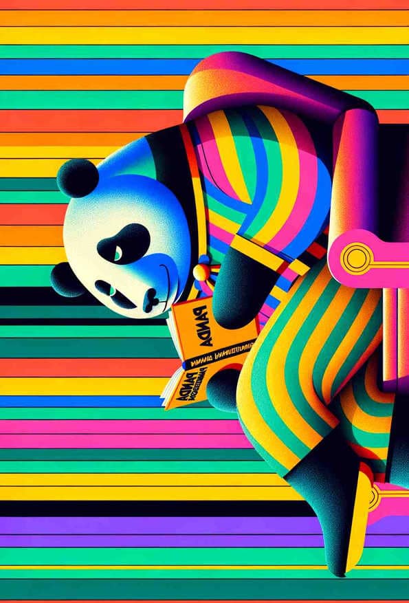 Bear with Panda Pandemonium — art print