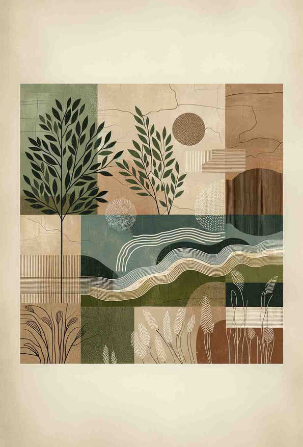 Whispers of Nature: An Abstract Harmony — art print