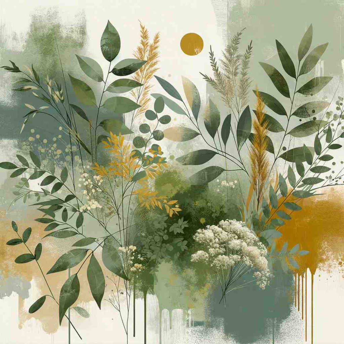 Serene Botanicals: Modern Minimalism in Nature — art print