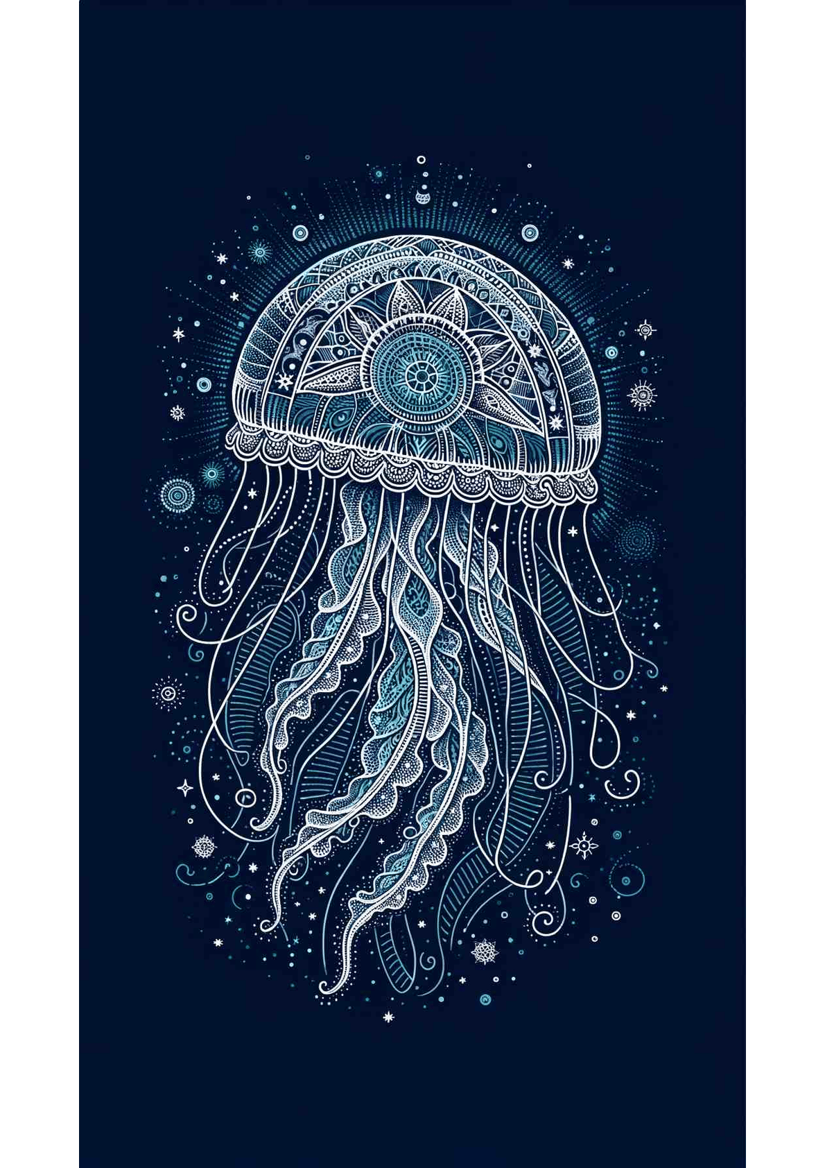 Renaissance Reverie: The Celestial Jellyfish — art print