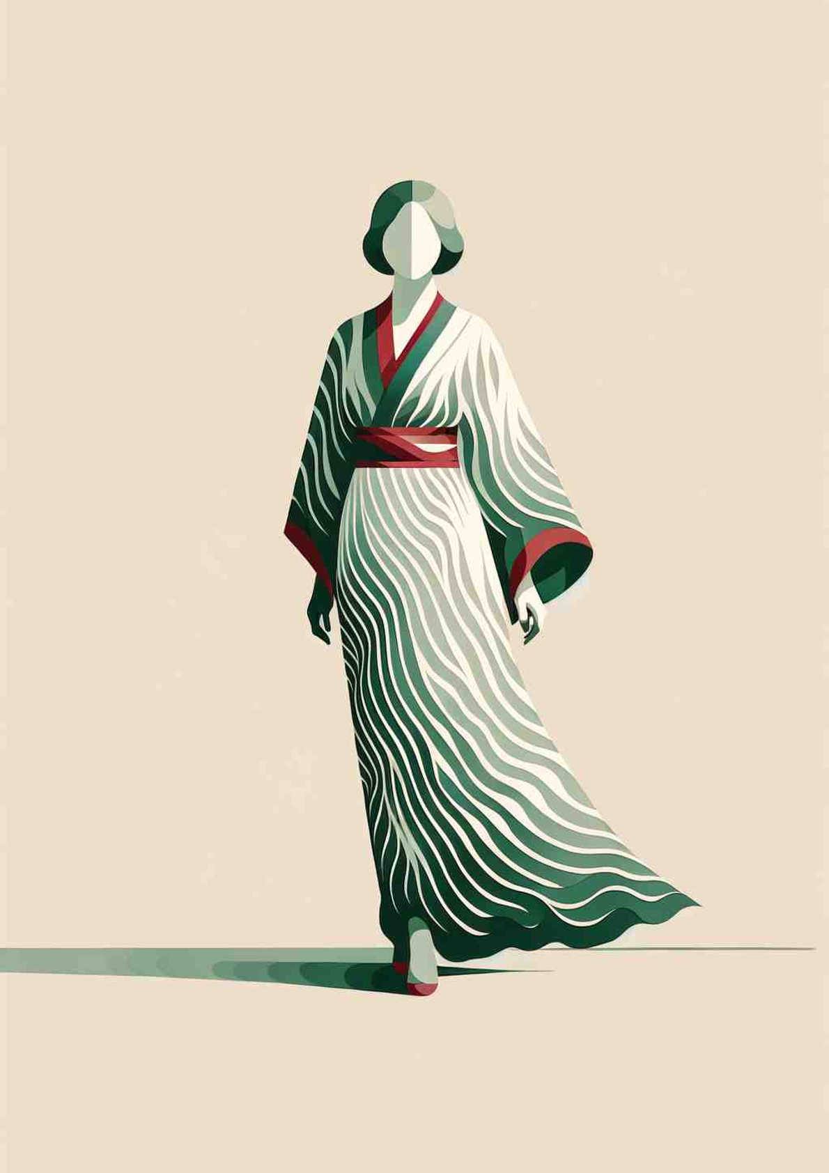 Stylized Serenity: Minimalist Elegance — art print