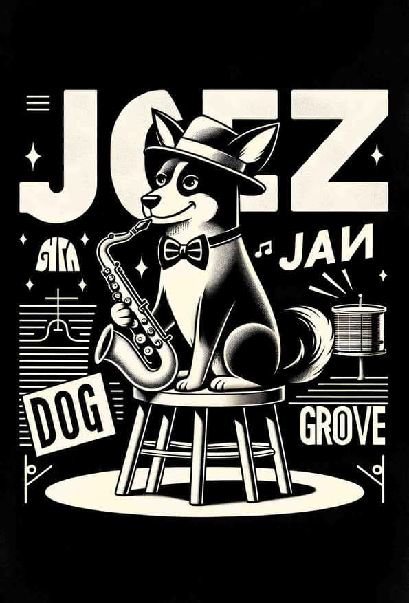 Jazz Dog Groove — art print
