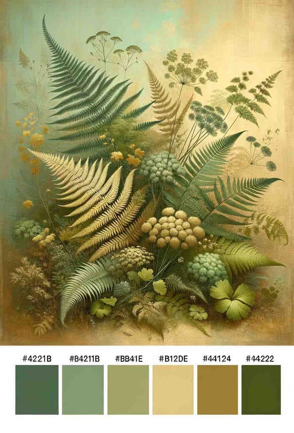 Nostalgic Botanical Harmony — art print