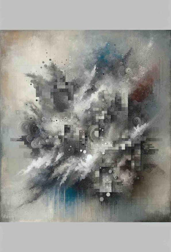Textured Grey Abstraction — art print