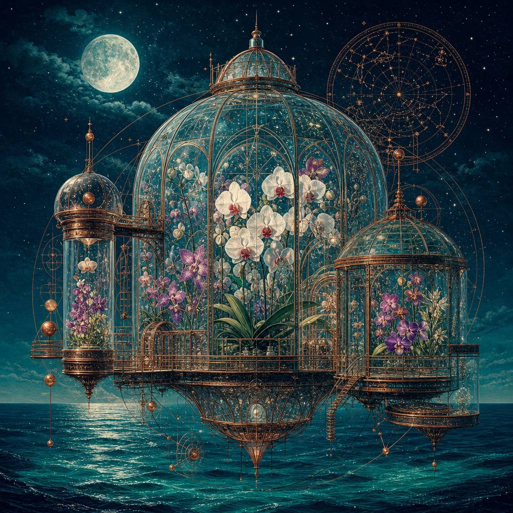 Surreal Botanical Observatory — art print