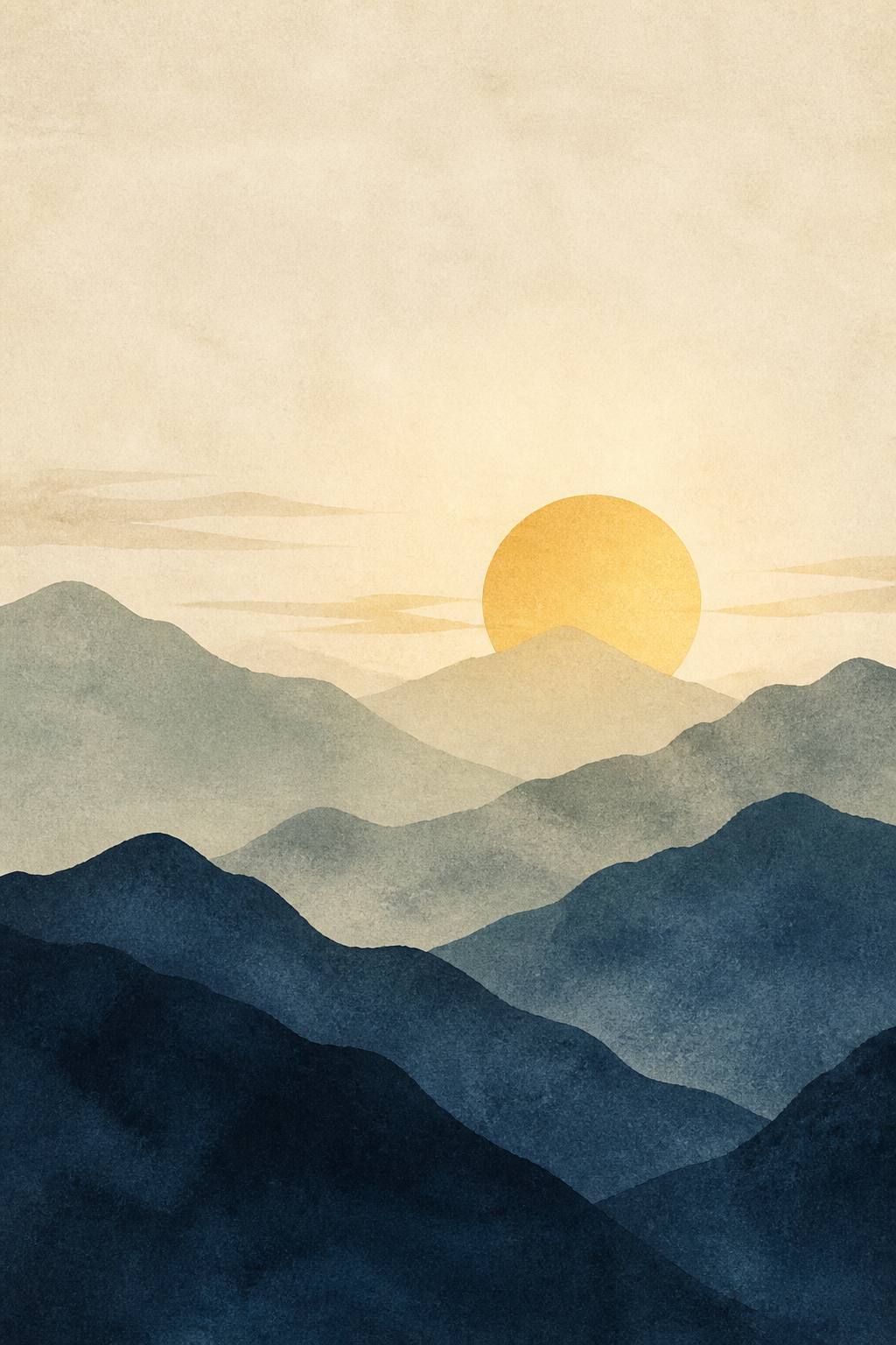 Scandinavian Dusk Landscape — art print
