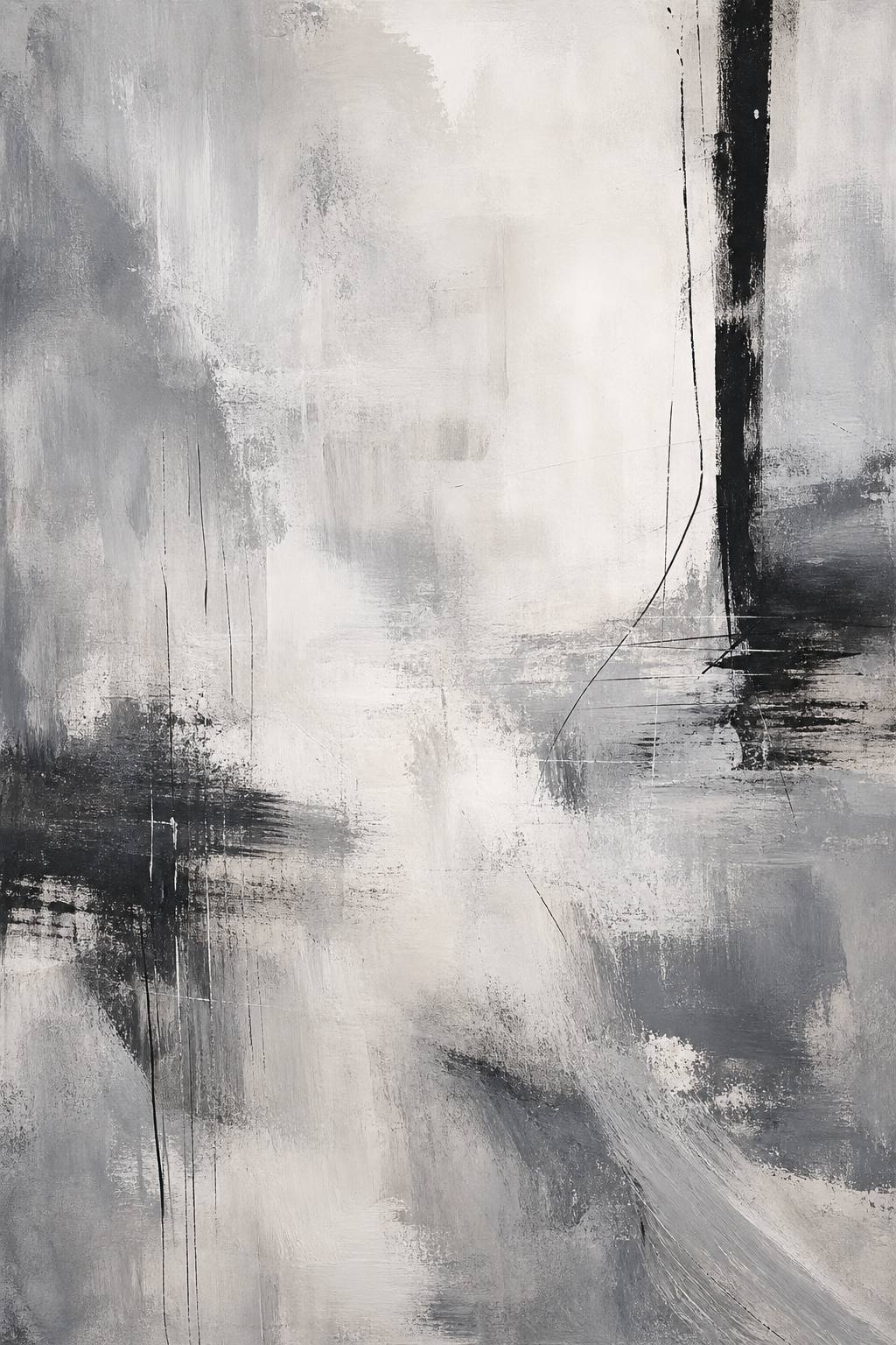 Textured Grey Abstract Art — art print
