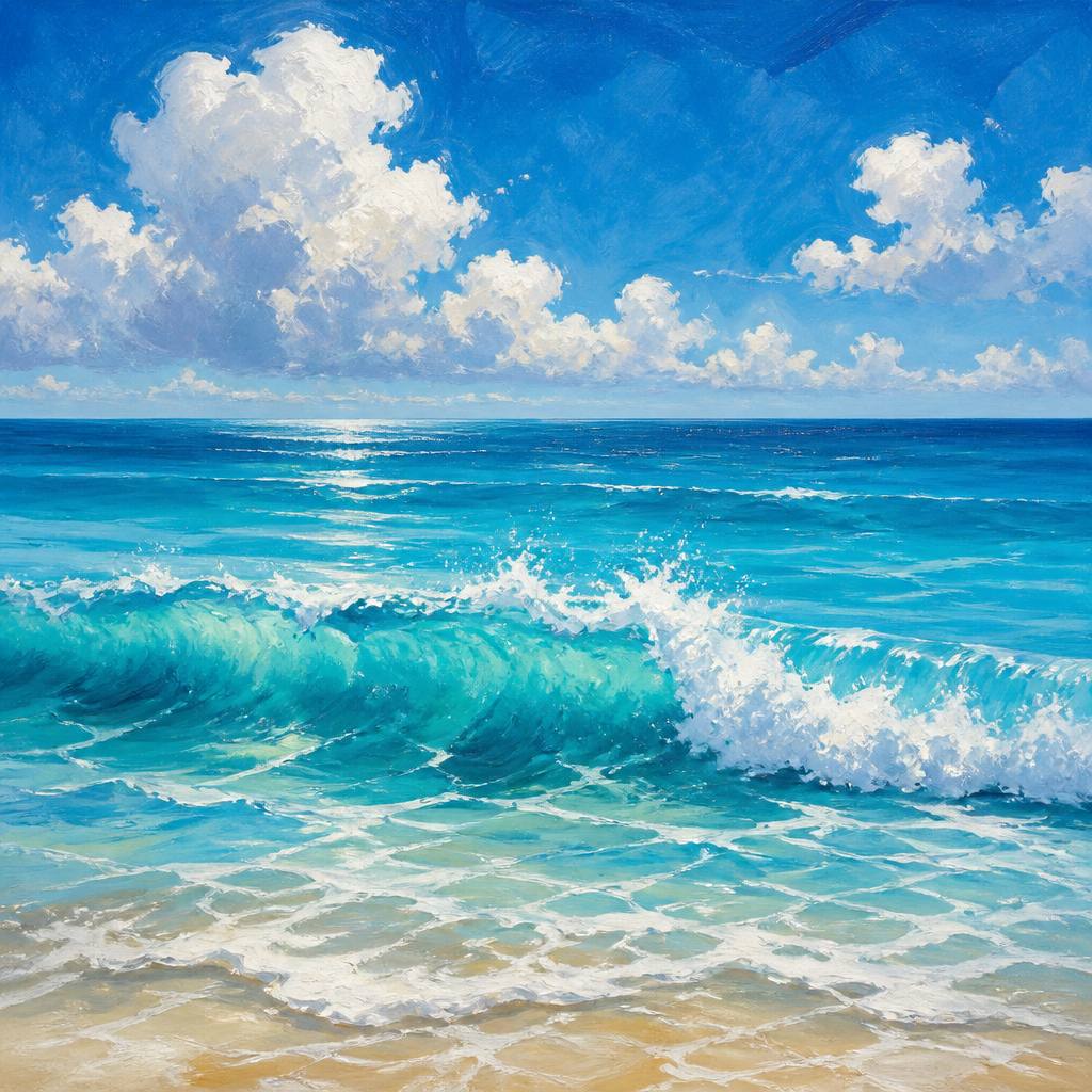 Summer Ocean Blues — art print