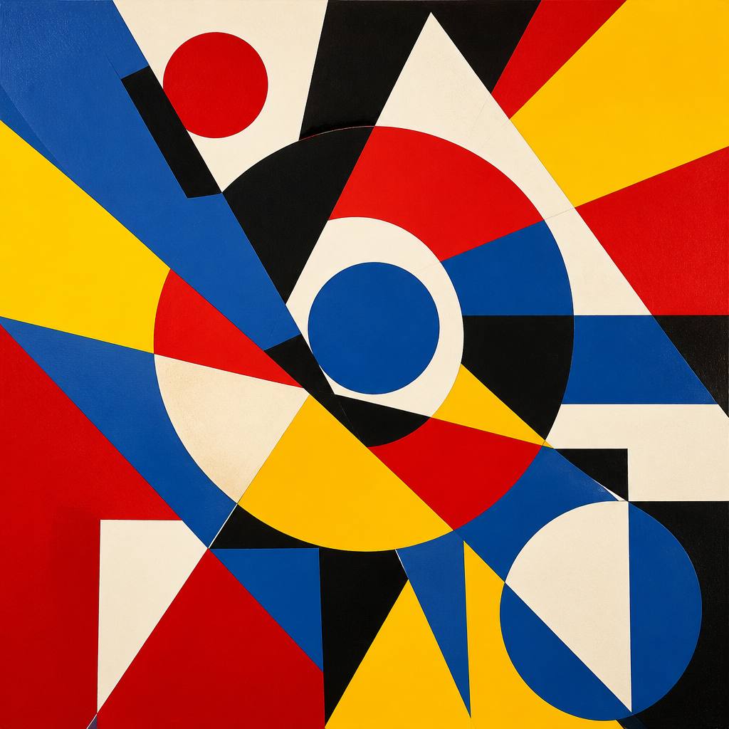 Vibrant Geometric Abstract — art print
