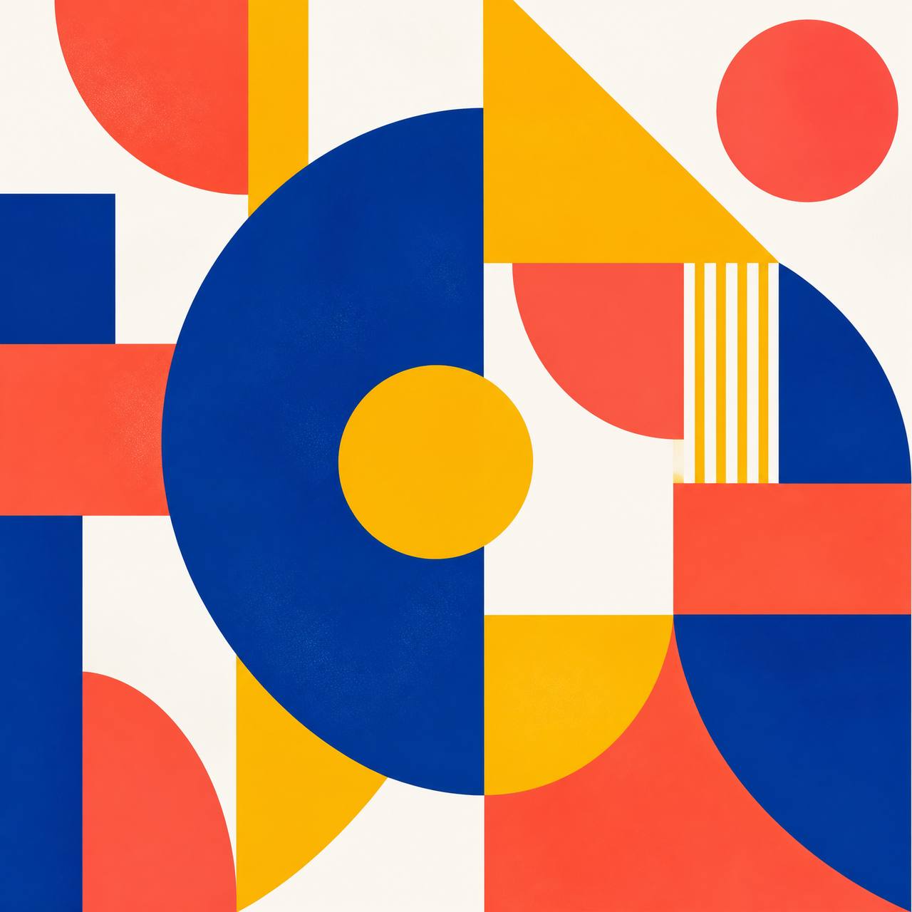 Vibrant Geometric Abstract — art print