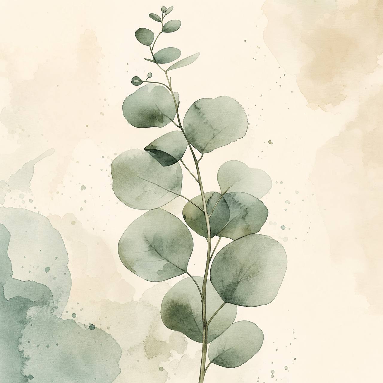 Minimalist Eucalyptus Botanical Print — art print