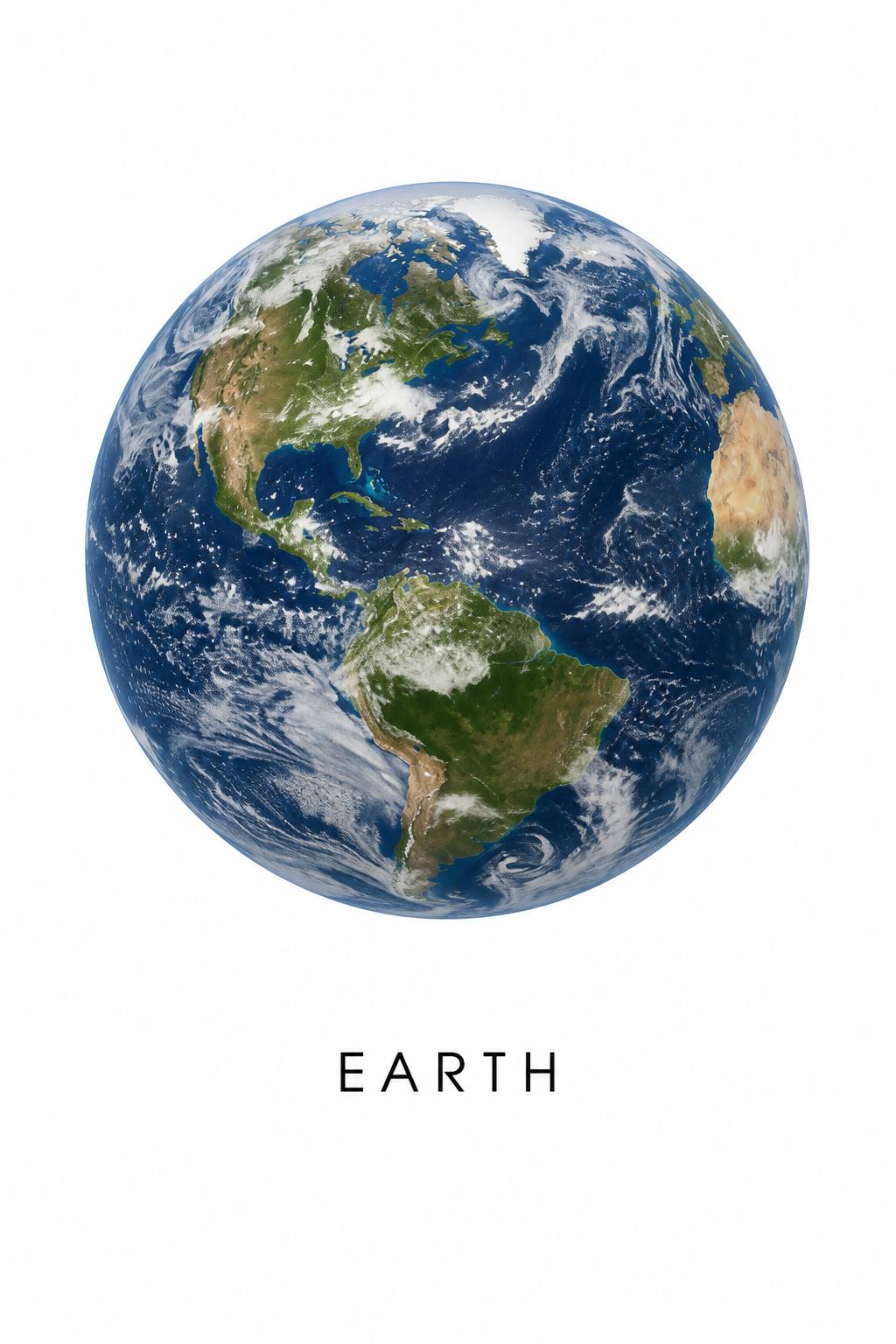 Minimalist Earth Illustration — art print