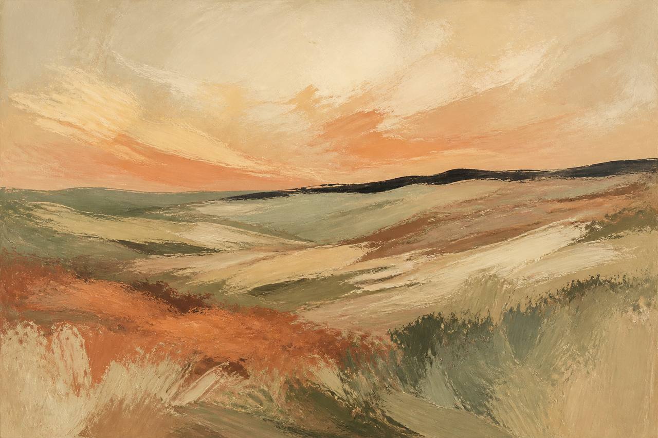 Dusk Moorland Abstract — art print