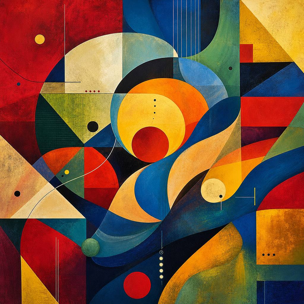 Vibrant Geometric Harmony — art print