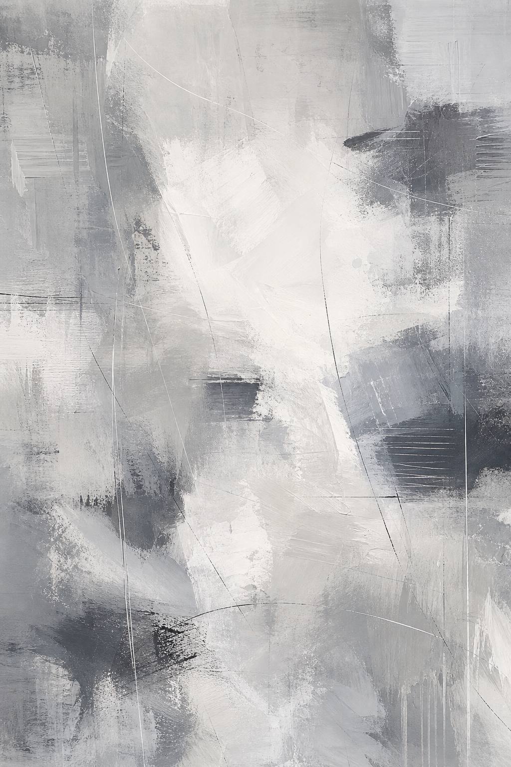 Layered Grey Abstract — art print