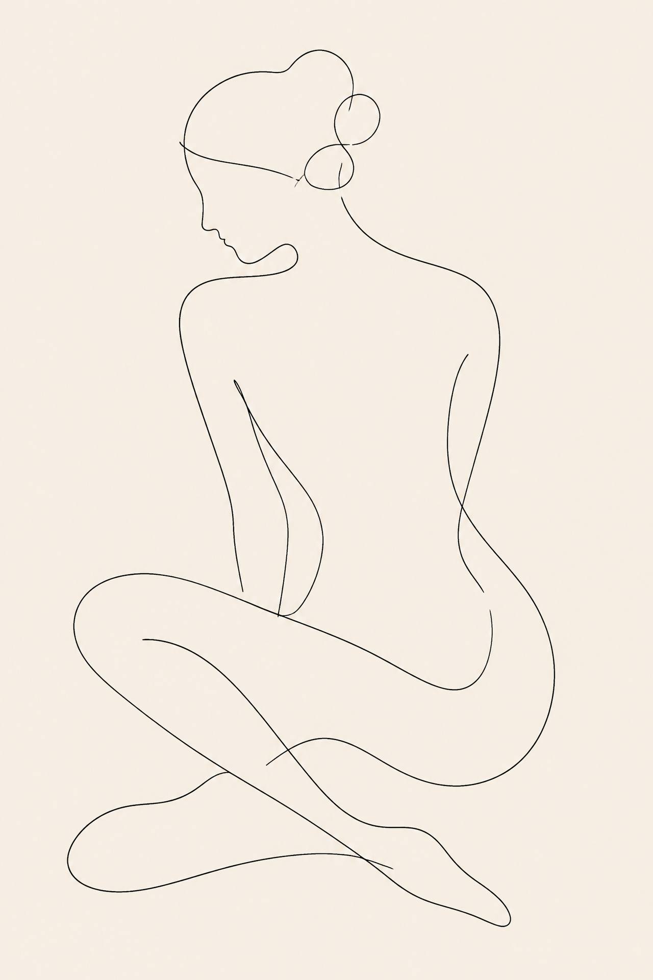 Minimalist Seated Silhouette — art print