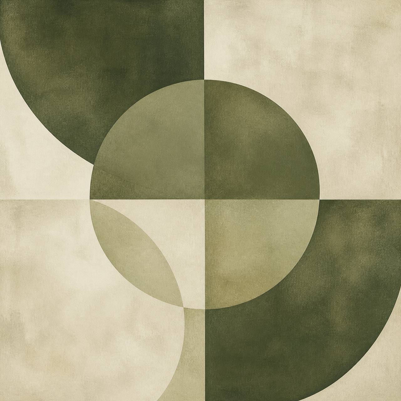 Minimal Moss Green Abstract — art print