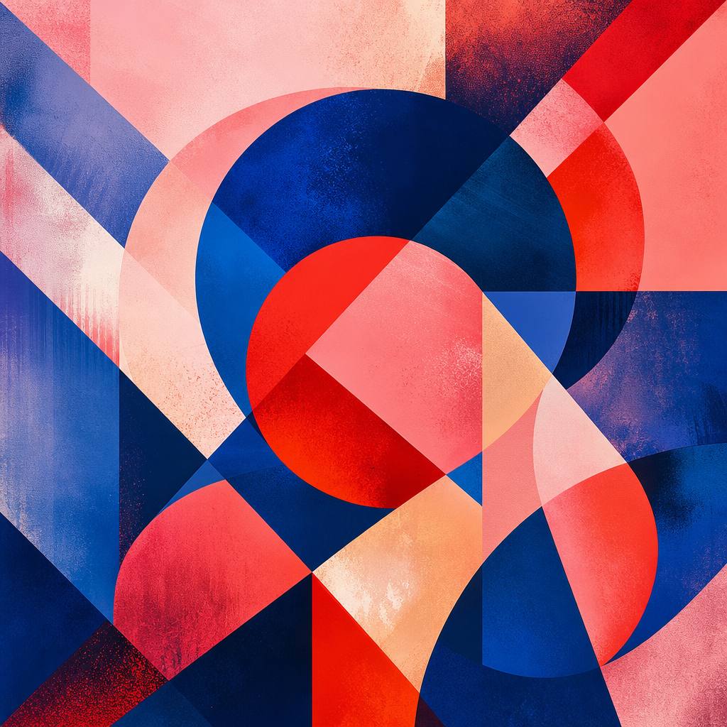 Vibrant Abstract Geometric Art — art print