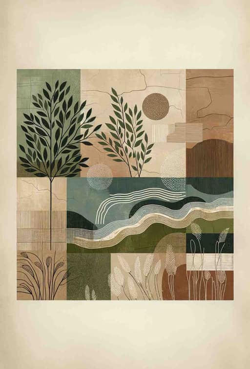 Whispers of Nature: An Abstract Harmony - Wall Art Print