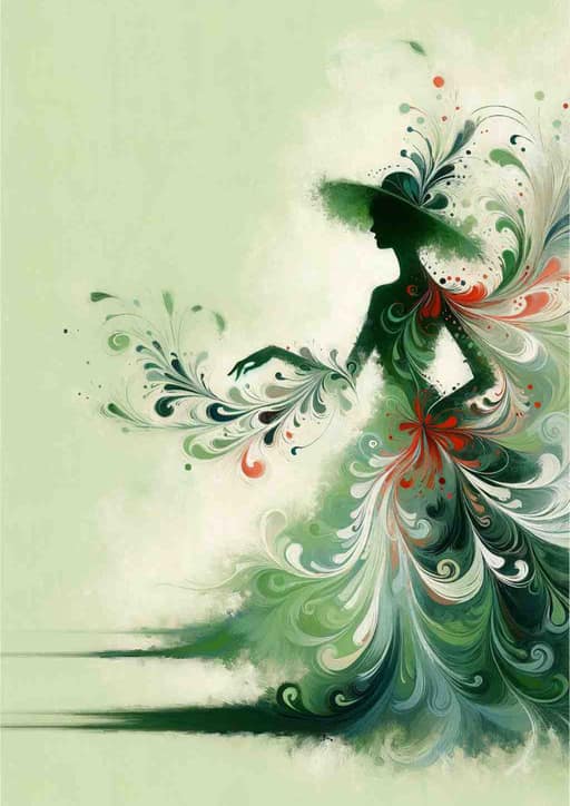 Whimsical Foliage Silhouette - Wall Art Print