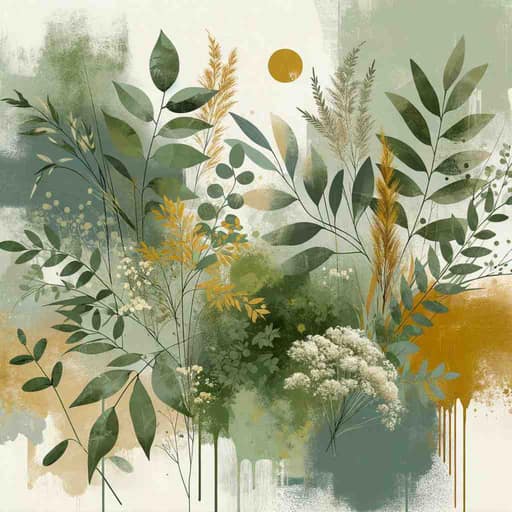 Serene Botanicals: Modern Minimalism in Nature - Wall Art Print
