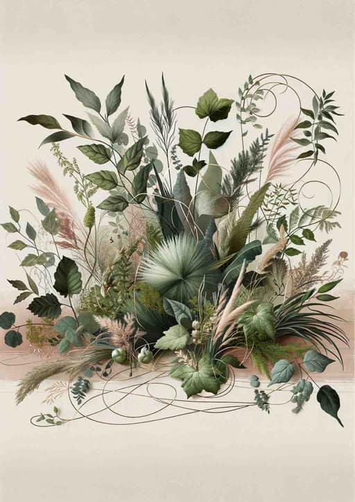 Elegant Botanical Harmony - Wall Art Print