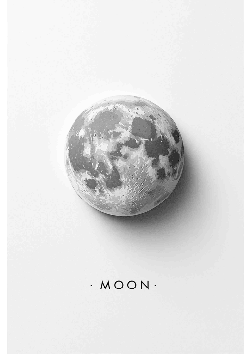 Lunar Elegance - Wall Art Print