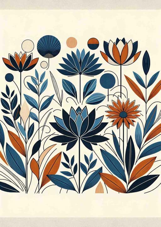 Minimalist Botanical Harmony - Wall Art Print