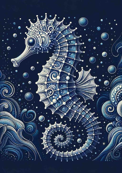 Celestial Seahorse - Wall Art Print