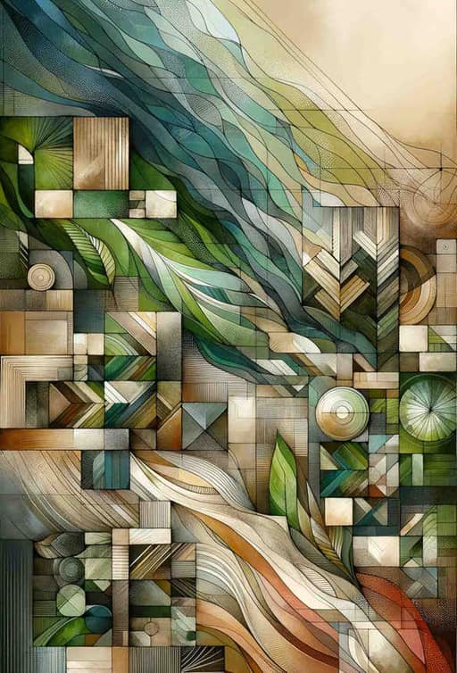 Harmony in Geometric Nature - Wall Art Print