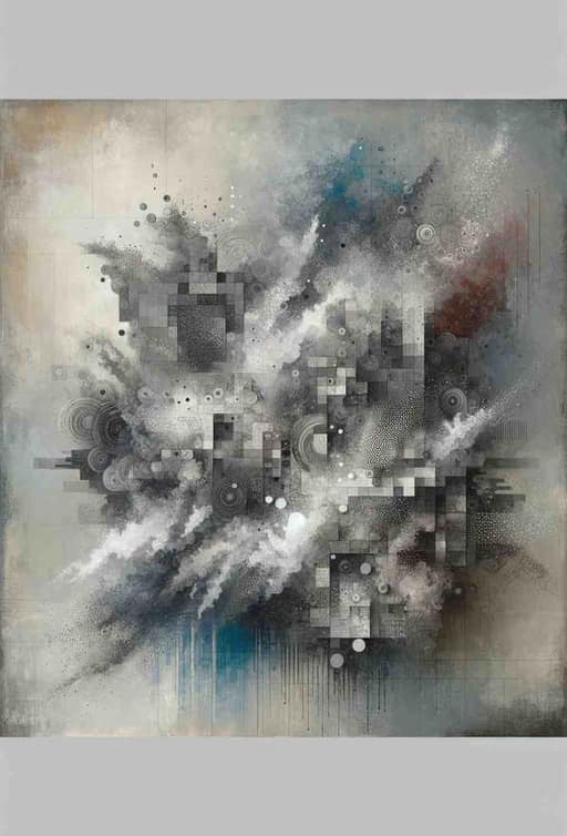Textured Grey Abstraction - Wall Art Print