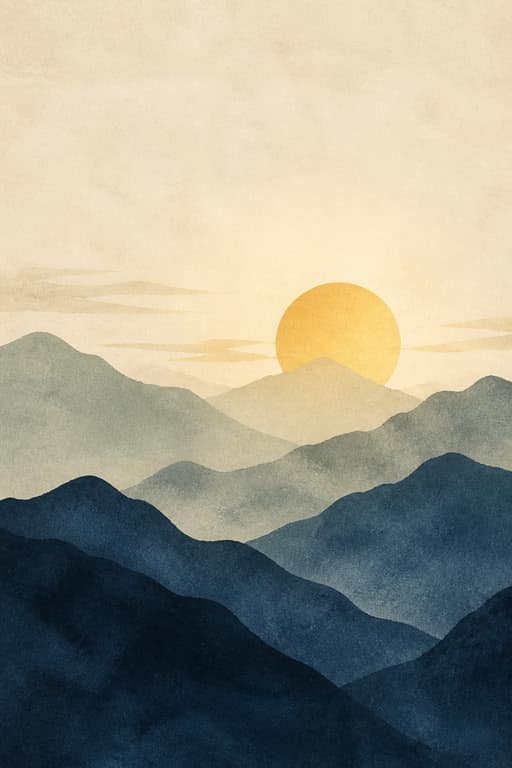 Scandinavian Dusk Landscape - Wall Art Print