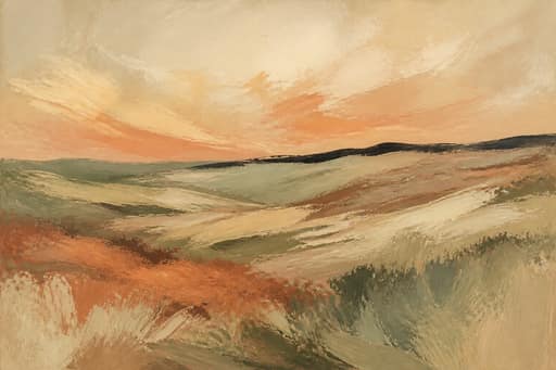 Dusk Moorland Abstract - Wall Art Print