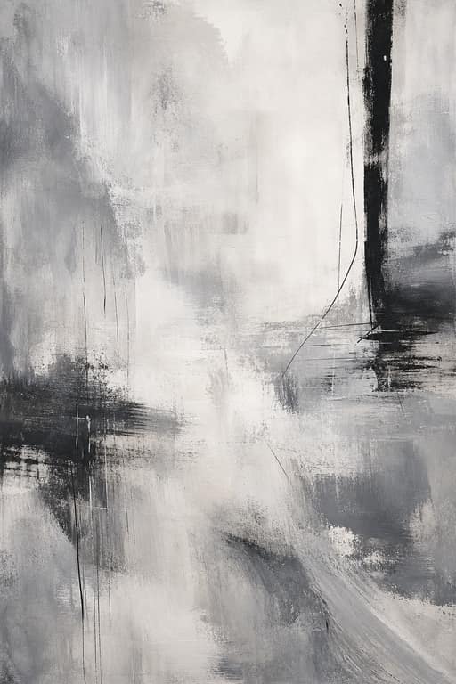 Textured Grey Abstract Art - Wall Art Print