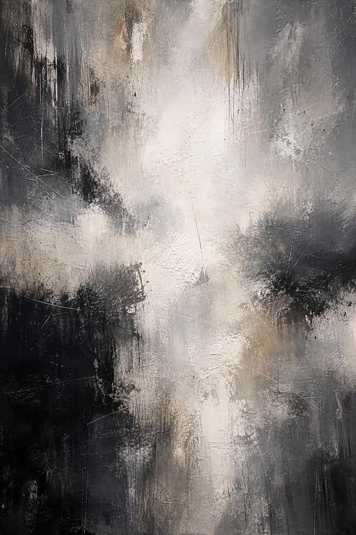 Moody Monochrome Abstraction - Wall Art Print