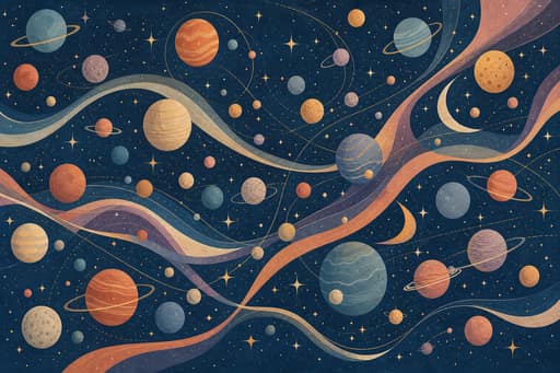 Retro-Futuristic Cosmic Panorama - Wall Art Print