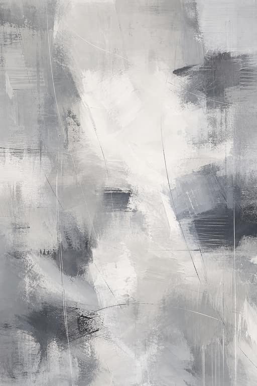Layered Grey Abstract - Wall Art Print