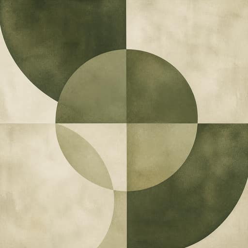 Minimal Moss Green Abstract - Wall Art Print