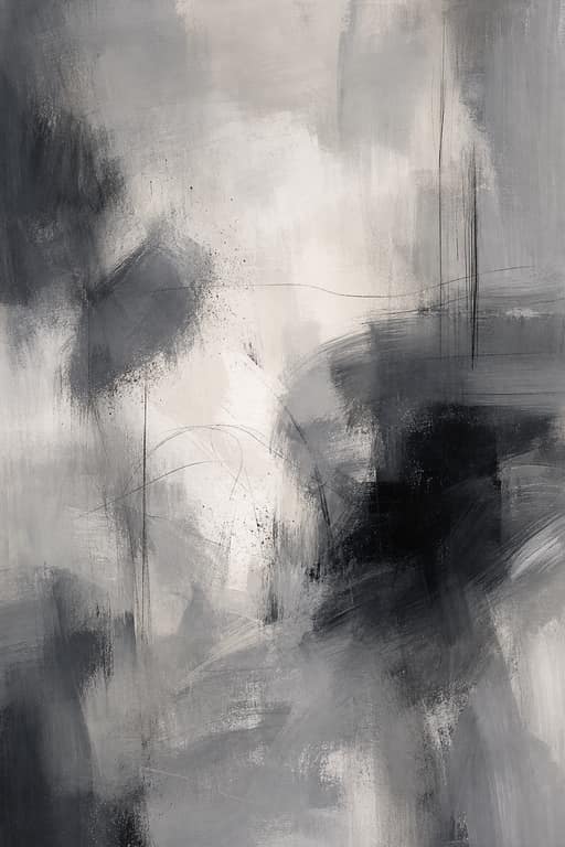 Abstract Greyscale Depth - Wall Art Print
