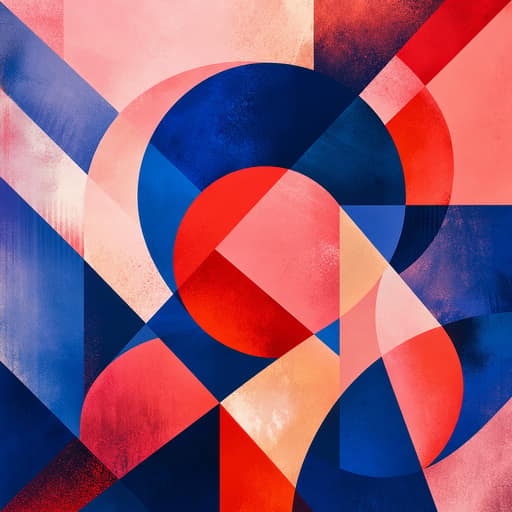Vibrant Abstract Geometric Art - Wall Art Print