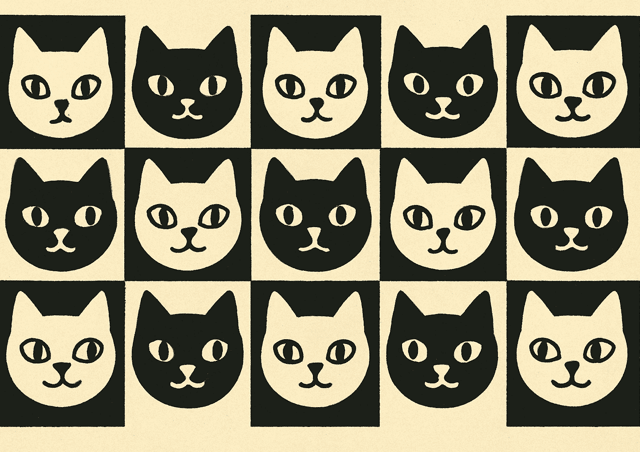 Feline Faces in Monochrome - Wall Art Print