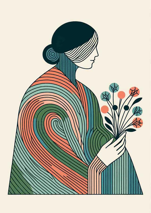 Striped Cloak Serenity - Wall Art Print