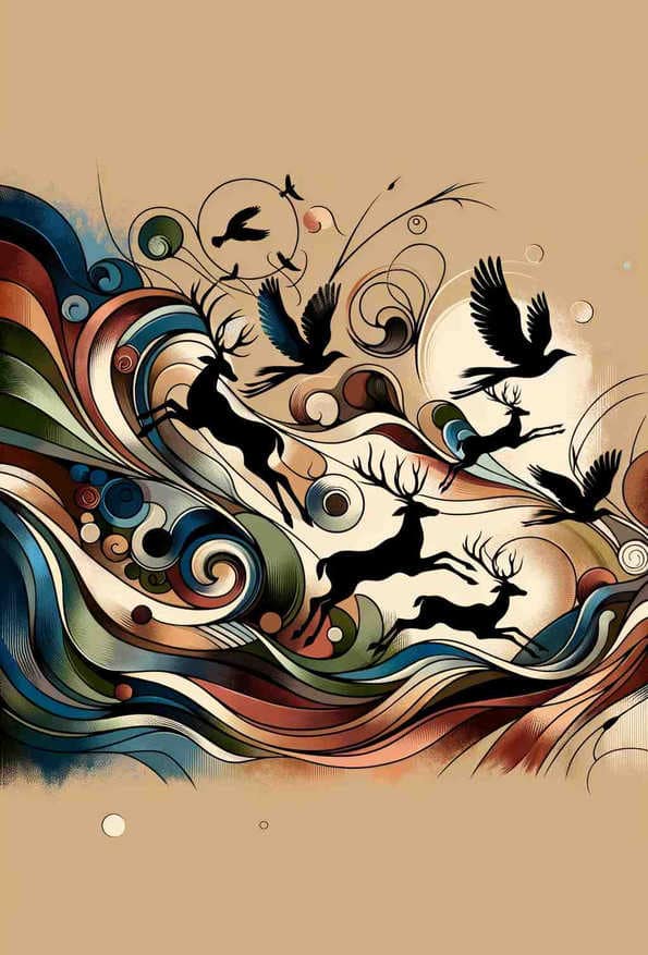 Wildlife Whirl - Wall Art Print
