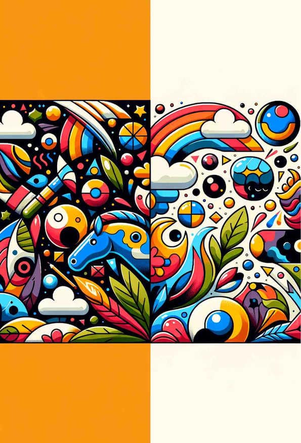 Unified Whimsy: A Modern Harmony - Wall Art Print